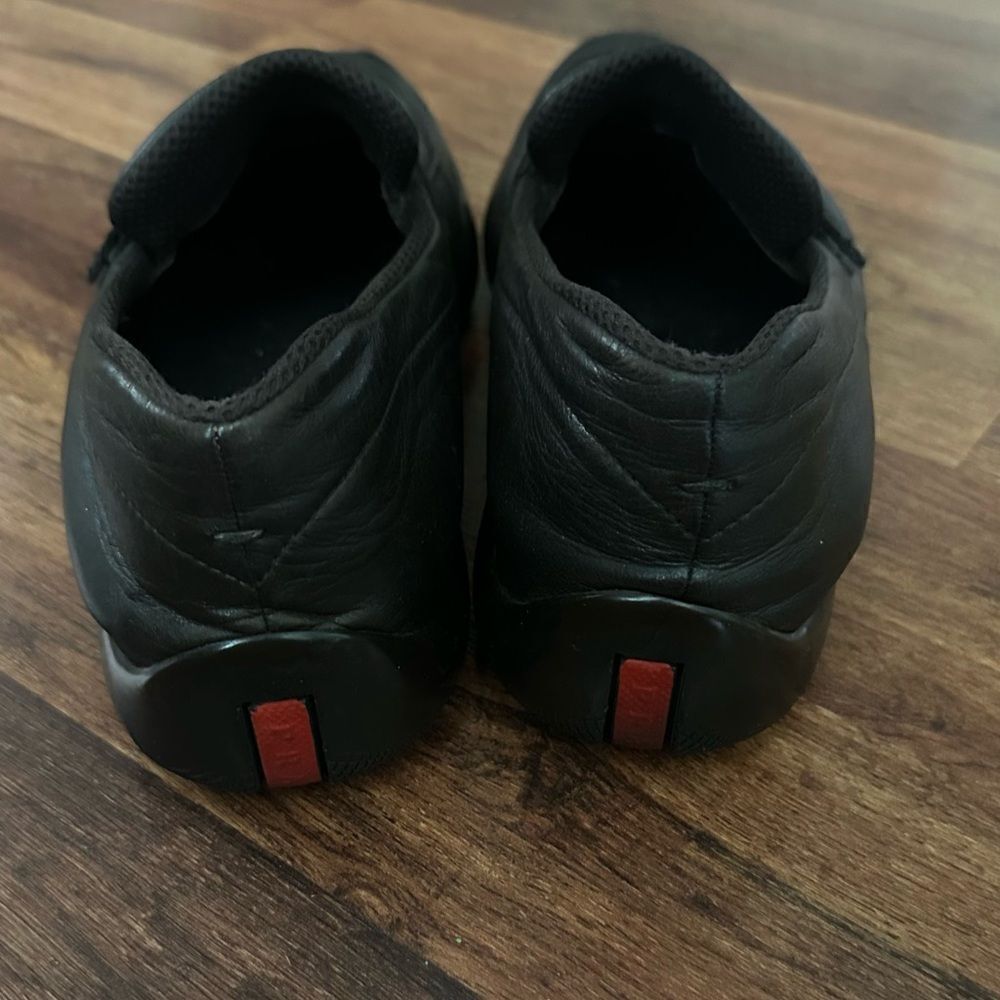 Prada Men's Black Leather Loafers - Picture 8 of 14